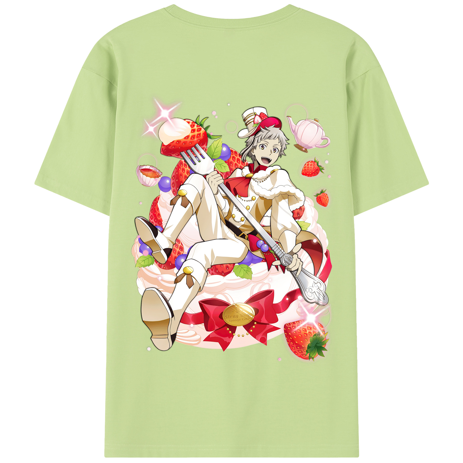 （画像用） 文豪ストレイドッグス Bungo Stray Dogs 綿100％半袖Tシャツ（背面プリント）